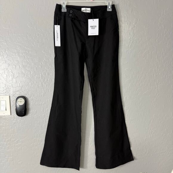 Princess Polly Pants - Princess Polly Kinkirk Flared Pants, Black, 6 Petite